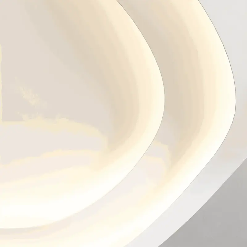 Curvy White Ceiling Light Minimalist Dimmable Flush Mount LED Lamp tag1