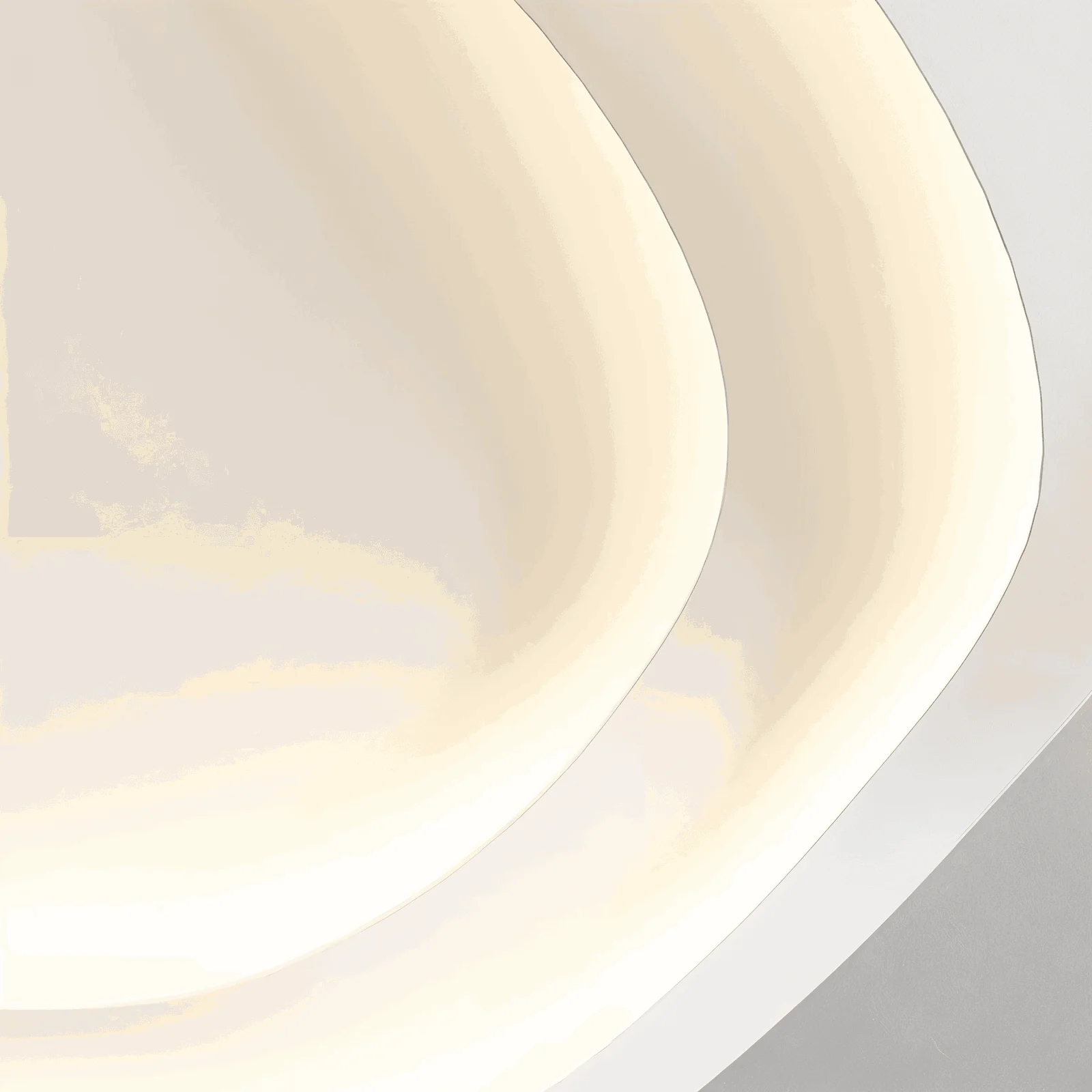 Curvy White Ceiling Light - Minimalist, Dimmable, Flush Mount LED Lamp -  - #tag1#