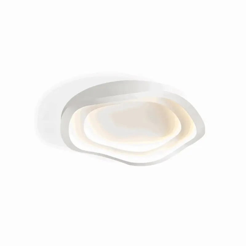 Curvy White Ceiling Light Minimalist Dimmable Flush Mount LED Lamp tag1