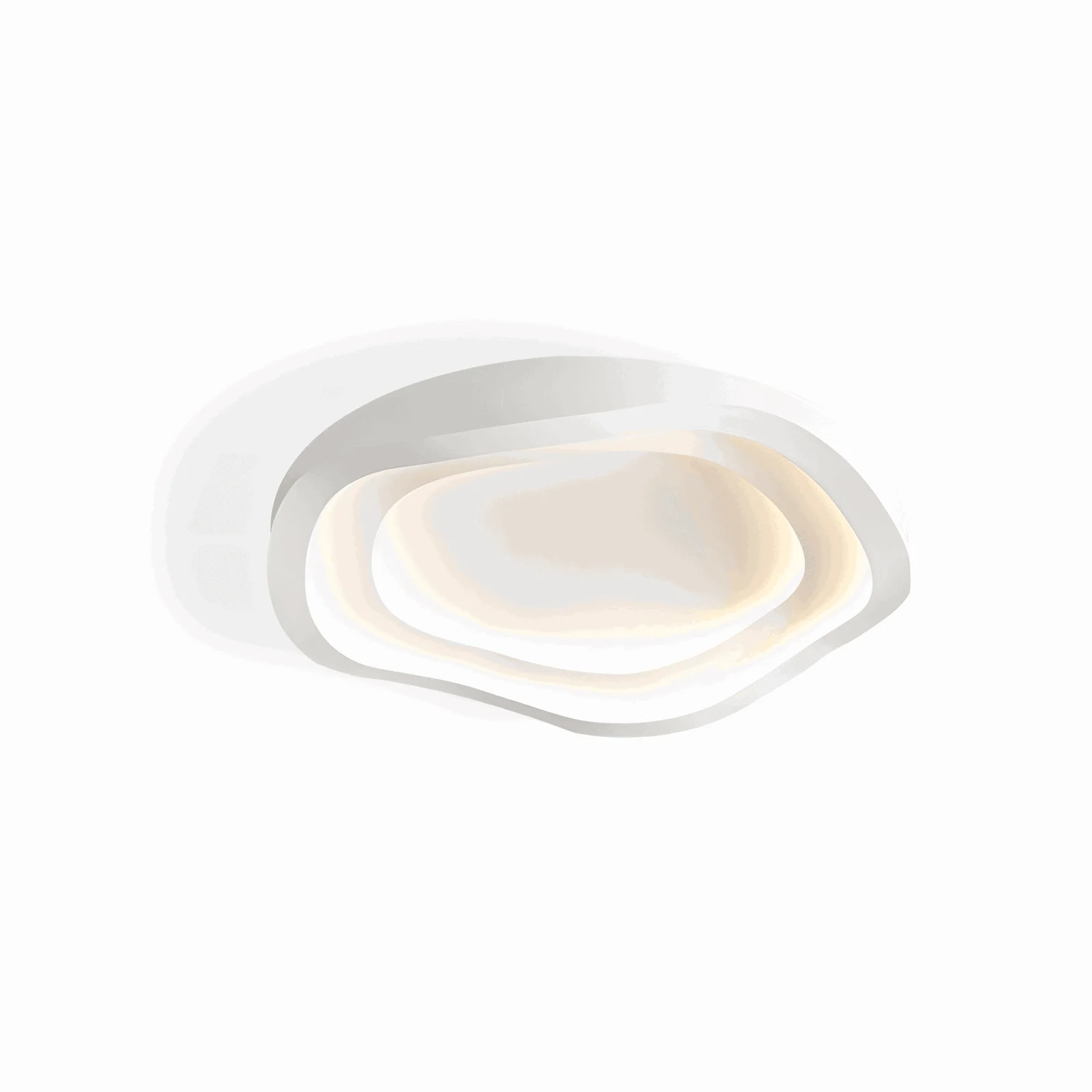 Curvy White Ceiling Light - Minimalist, Dimmable, Flush Mount LED Lamp -  - #tag1#