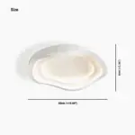 Curvy White Ceiling Light Minimalist Dimmable Flush Mount LED Lamp tag1