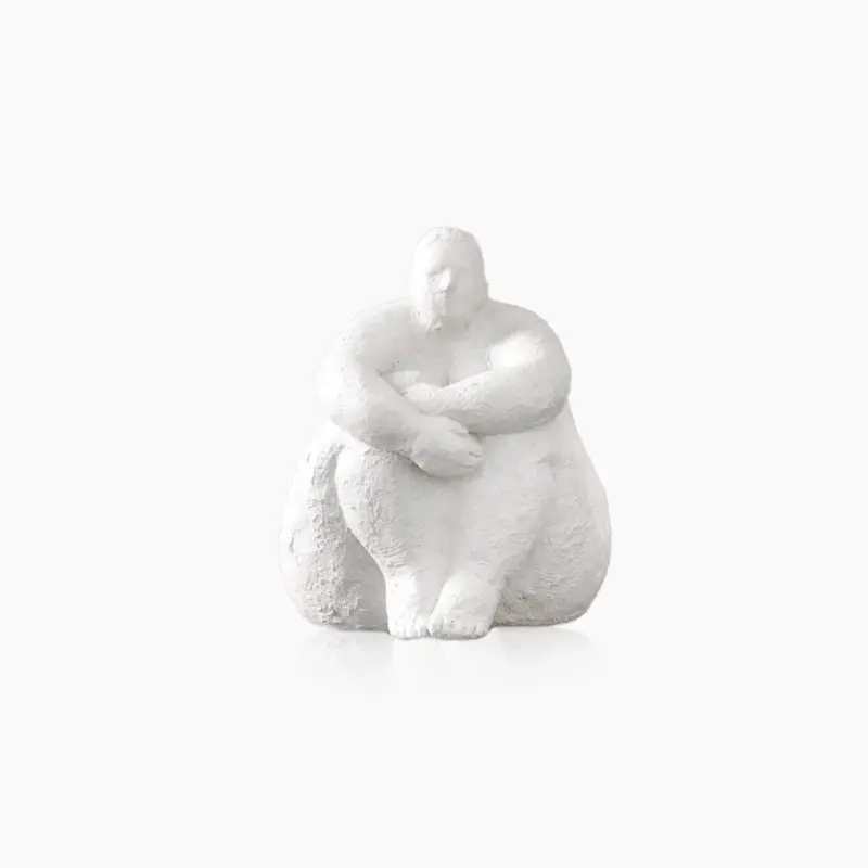 Curvy Yoga Lady Figures Sculpture