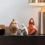 Curvy Yoga Lady Figures Sculpture