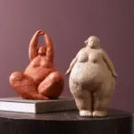 Curvy Yoga Lady Figures Sculpture