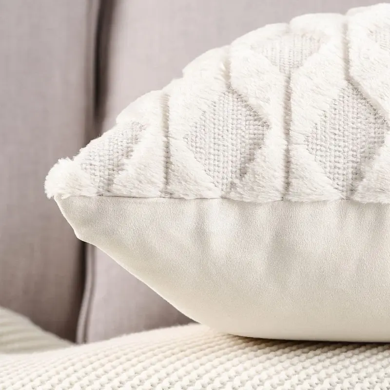 Cushion Cover Plush Pillow Cover for Sofa Living Room Grometric Housse De Coussin 45 45 Decorative 2ac9e776 9755 40aa b1bd 9e71ba242600