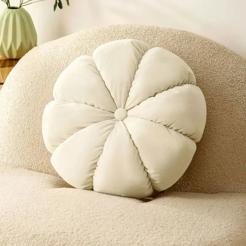 Cushion Bloom Flower shaped Decorative Round Cushion tag1