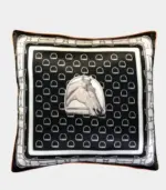 Cushion_Cover_Black_White_-_45x45_cm_Horse_Bit_Pattern_-_-_tag1_-4189250 Cushion Cover Black White 45x45 cm Horse Bit Pattern tag1
