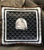 Cushion_Cover_Black_White_-_45x45_cm_Horse_Bit_Pattern_-_-_tag1_-4189254 Cushion Cover Black White 45x45 cm Horse Bit Pattern tag1