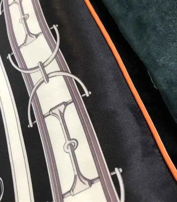 Cushion Cover Black & White - 45x45 cm, Horse Bit Pattern -  - #tag1#