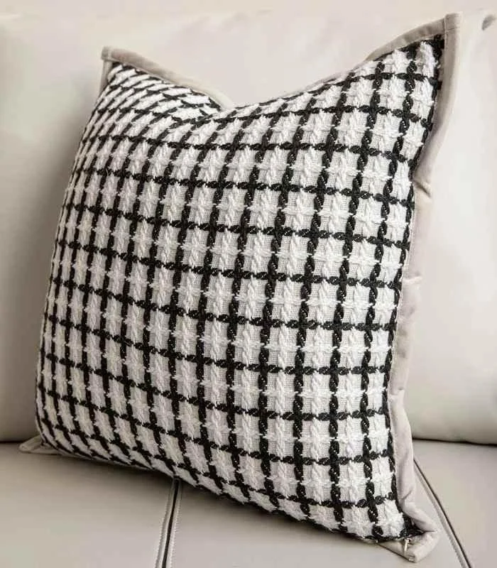 Cushion Cover Check Plaid Jacquard 45 cm -  - #tag1#