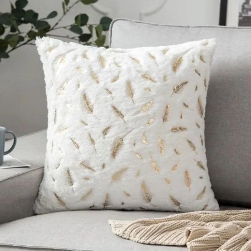 Cushion Cover Feather Fur -  - #tag1#