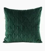 Cushion Cover Green Quilted Pillowcase Velour Green tag1