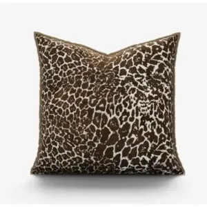 Cushion Cover Leopard & Zebra Embroidery Modern Pillow Case 45x45cm