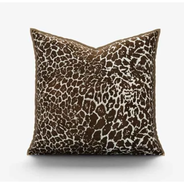 Cushion Cover Leopard & Zebra Embroidery Modern Pillow Case 45x45cm -  - #tag1#