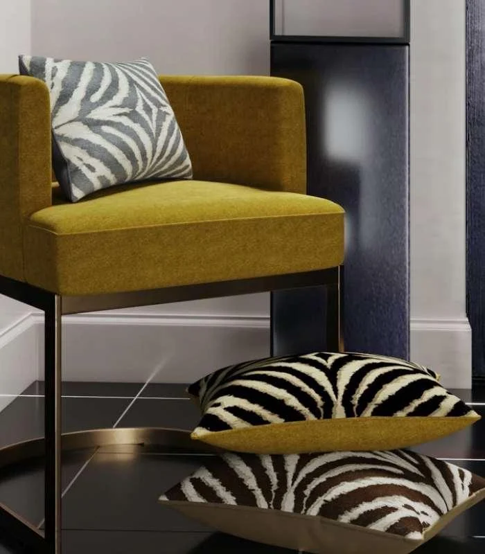 Cushion Cover Leopard & Zebra Embroidery Modern Pillow Case 45x45cm -  - #tag1#