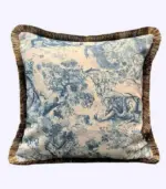 Cushion_Cover_Mythos_Woven_Blue_Print_Fringed_45x45_cm_-_-_tag1_-4189433 Cushion Cover Mythos Woven Blue Print Fringed 45x45 cm tag1