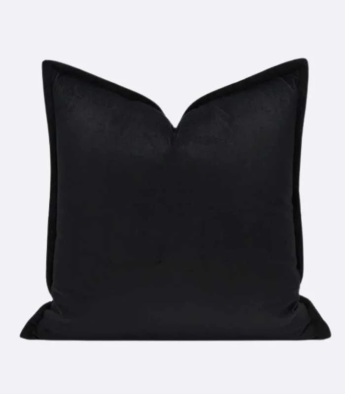 Cushion Cover Velvet Leopard Embroidery Black -  - #tag1#