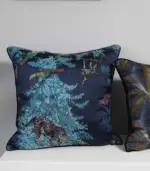 Cushion Cover Wild Life Pillow Case Embroidered Jacquard tag1