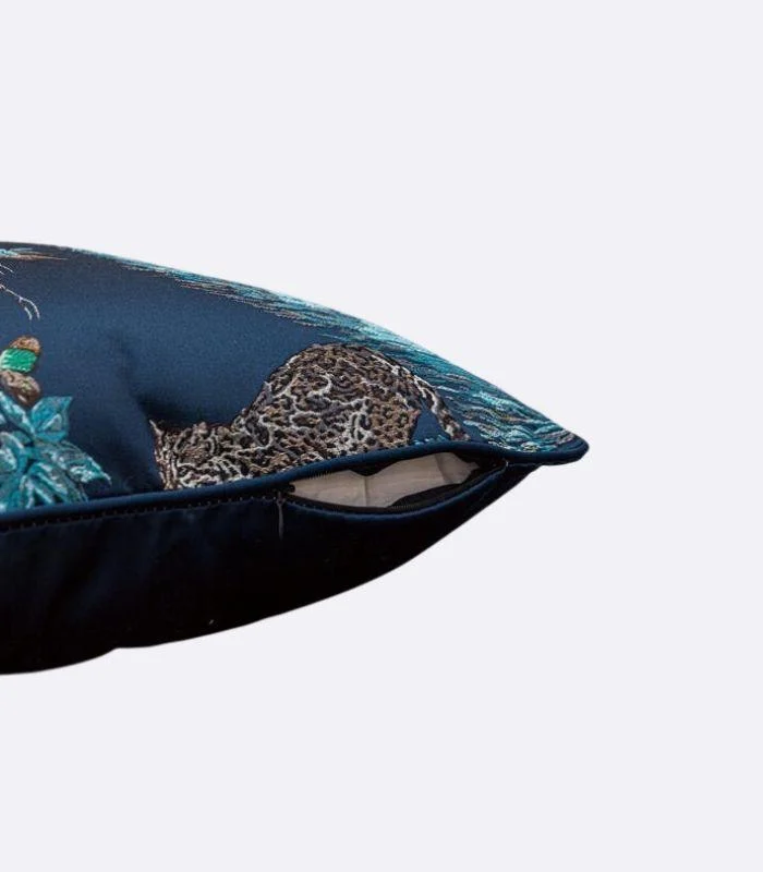 Cushion Cover Wild Life Pillow Case Embroidered Jacquard -  - #tag1#