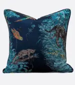 Cushion Cover Wild Life Pillow Case Embroidered Jacquard tag1