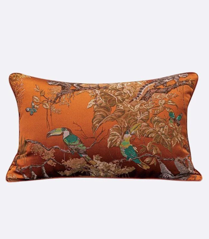 Cushion Cover Wild Life Pillow Case Embroidered Jacquard -  - #tag1#