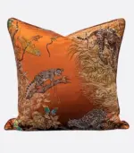 Cushion Cover Wild Life Pillow Case Embroidered Jacquard tag1