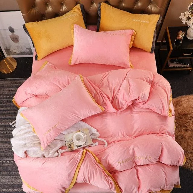 Cushy Crystal Velvet Bedding Set -  - #tag1#
