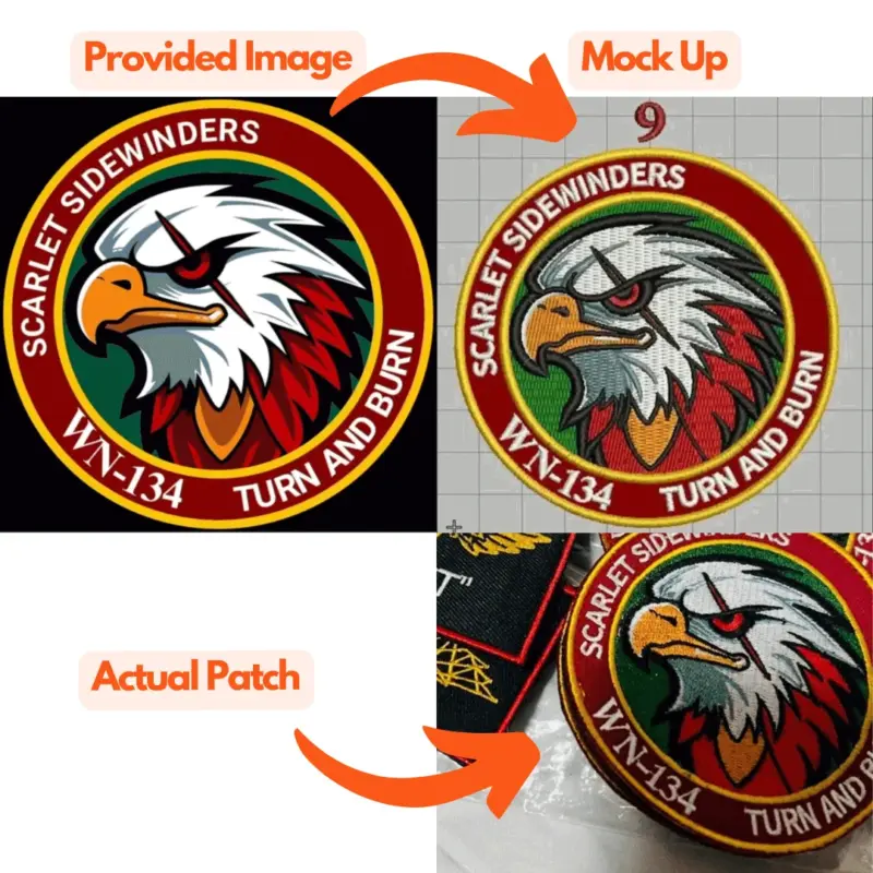 Custom Iron On and Velcro Embroidery Patches tag1