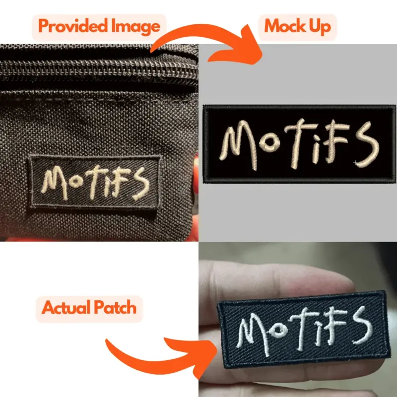 Custom Iron On and Velcro Embroidery Patches tag1