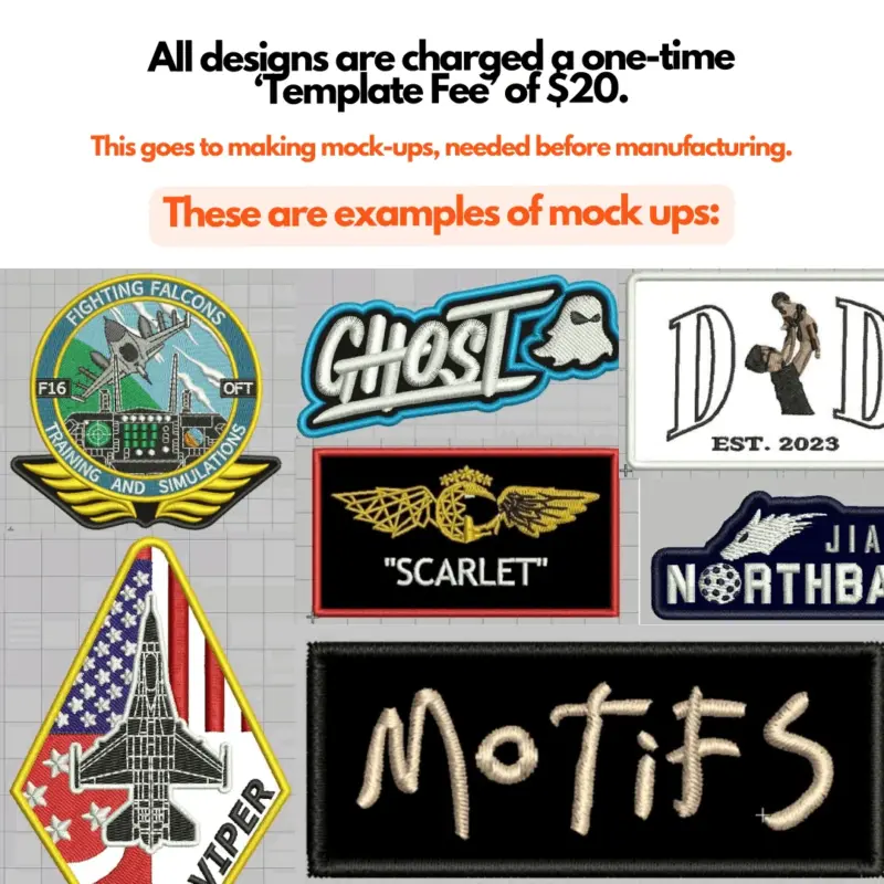 Custom Iron On and Velcro Embroidery Patches tag1