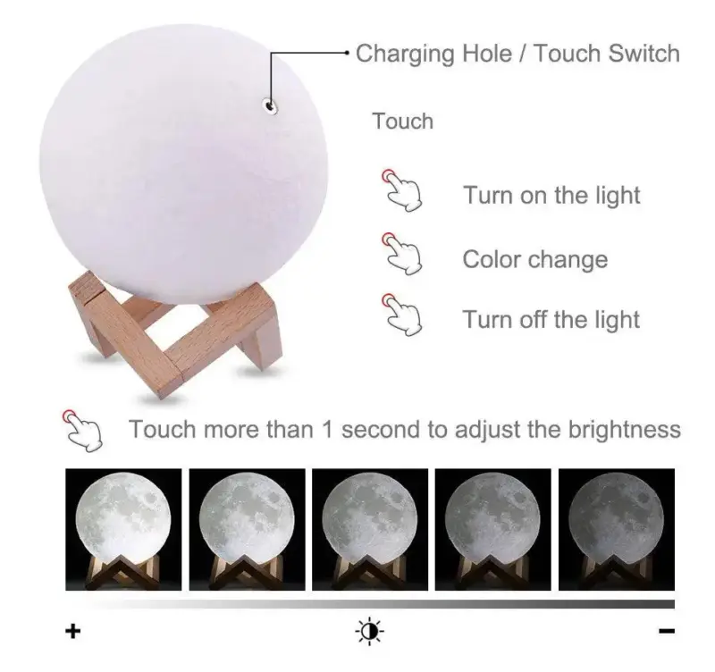 Custom Photo Moon Lamp