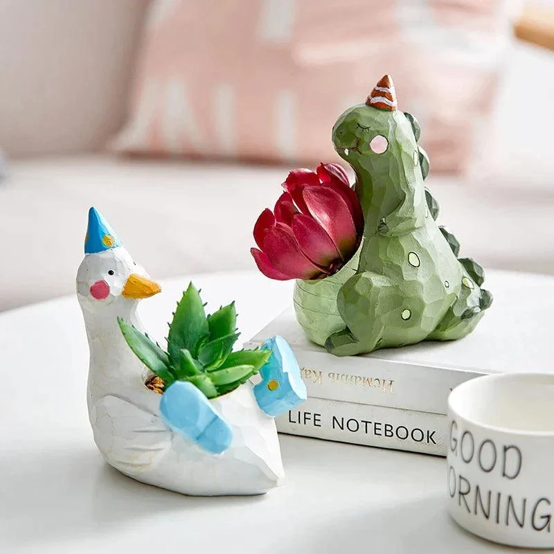 Cute Animal Flower Pots for Succulents: Charming Home Décor Delights -