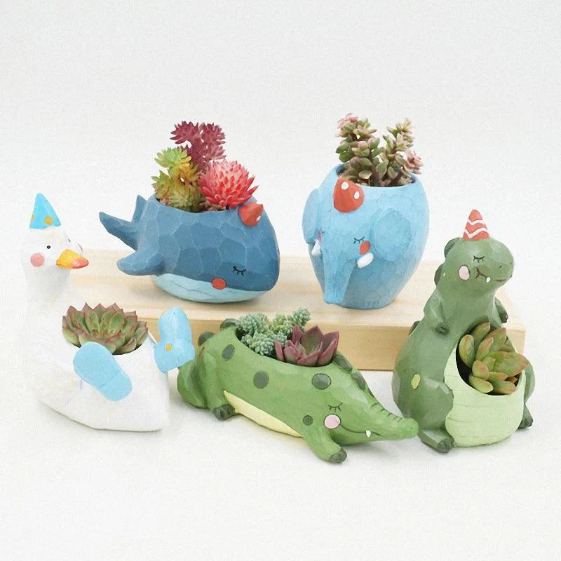 Cute Animal Flower Pots for Succulents: Charming Home Décor Delights -