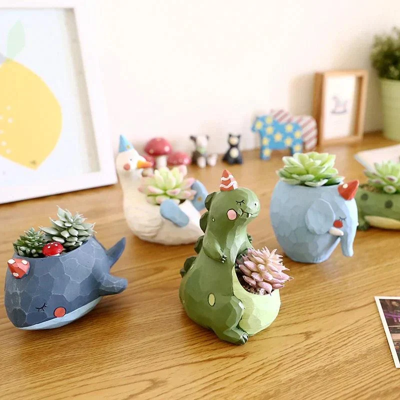 Cute Animal Flower Pots for Succulents: Charming Home Décor Delights -