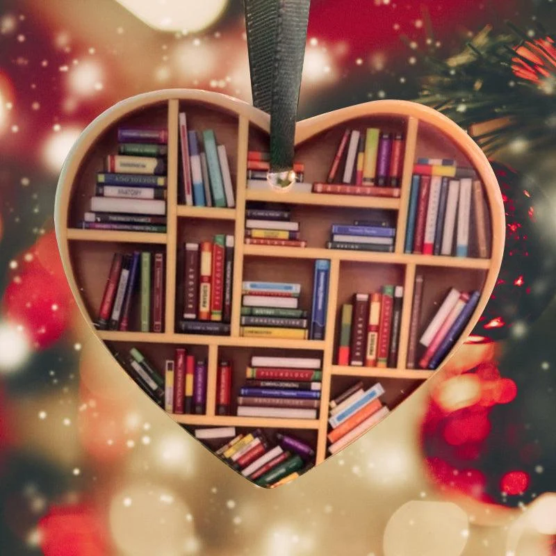 Cute Book Lovers Heart Ornament Bookshelf Decoration -  - #tag1#