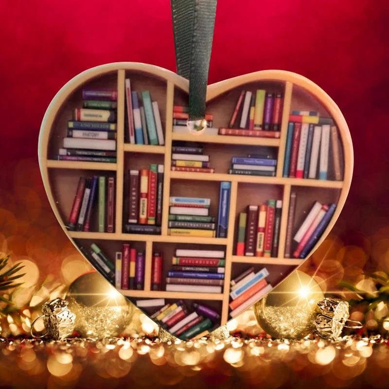 Cute Book Lovers Heart Ornament Bookshelf Decoration -  - #tag1#