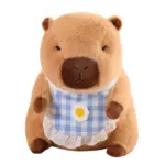 Cute Capybara in Bib Doll Plush Toy tag1