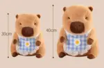 Cute Capybara in Bib Doll Plush Toy tag1