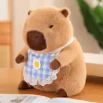 Cute Capybara in Bib Doll Plush Toy tag1
