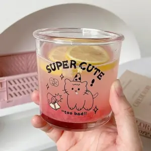 Cute Cartoon Animal Glass Cup