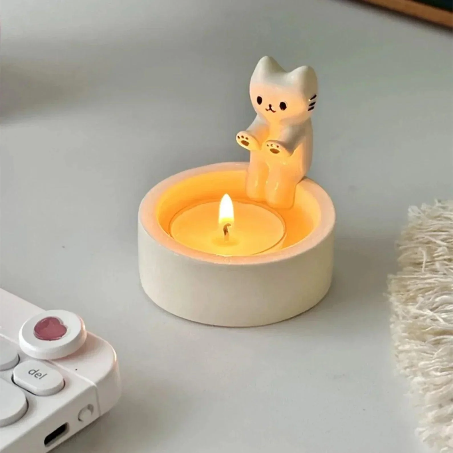 Cute Cat Candle Holder -  - #tag1#