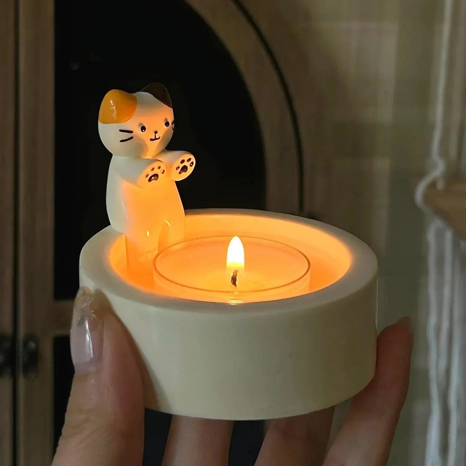 Cute Cat Candle Holder -  - #tag1#