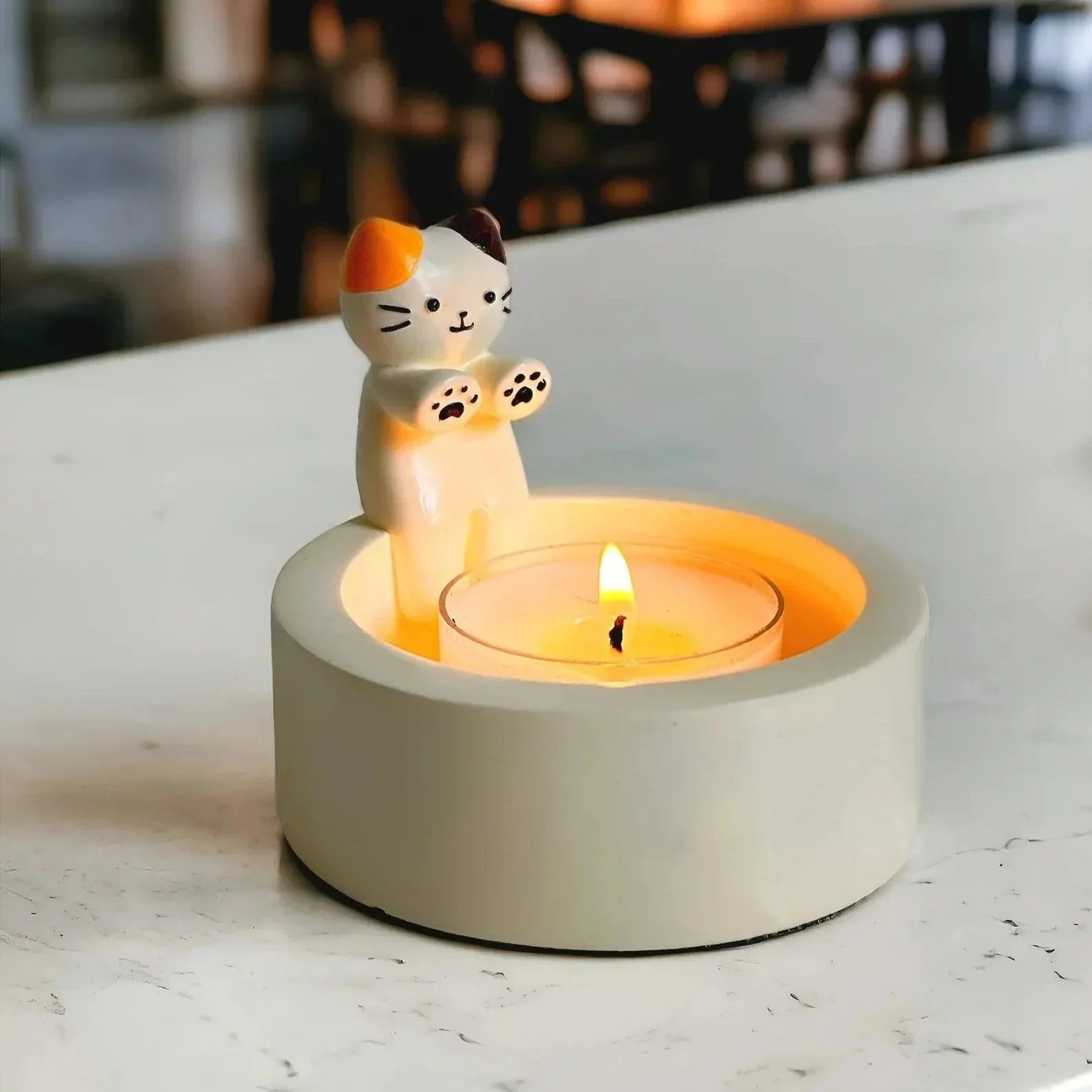 Cute Cat Candle Holder -  - #tag1#