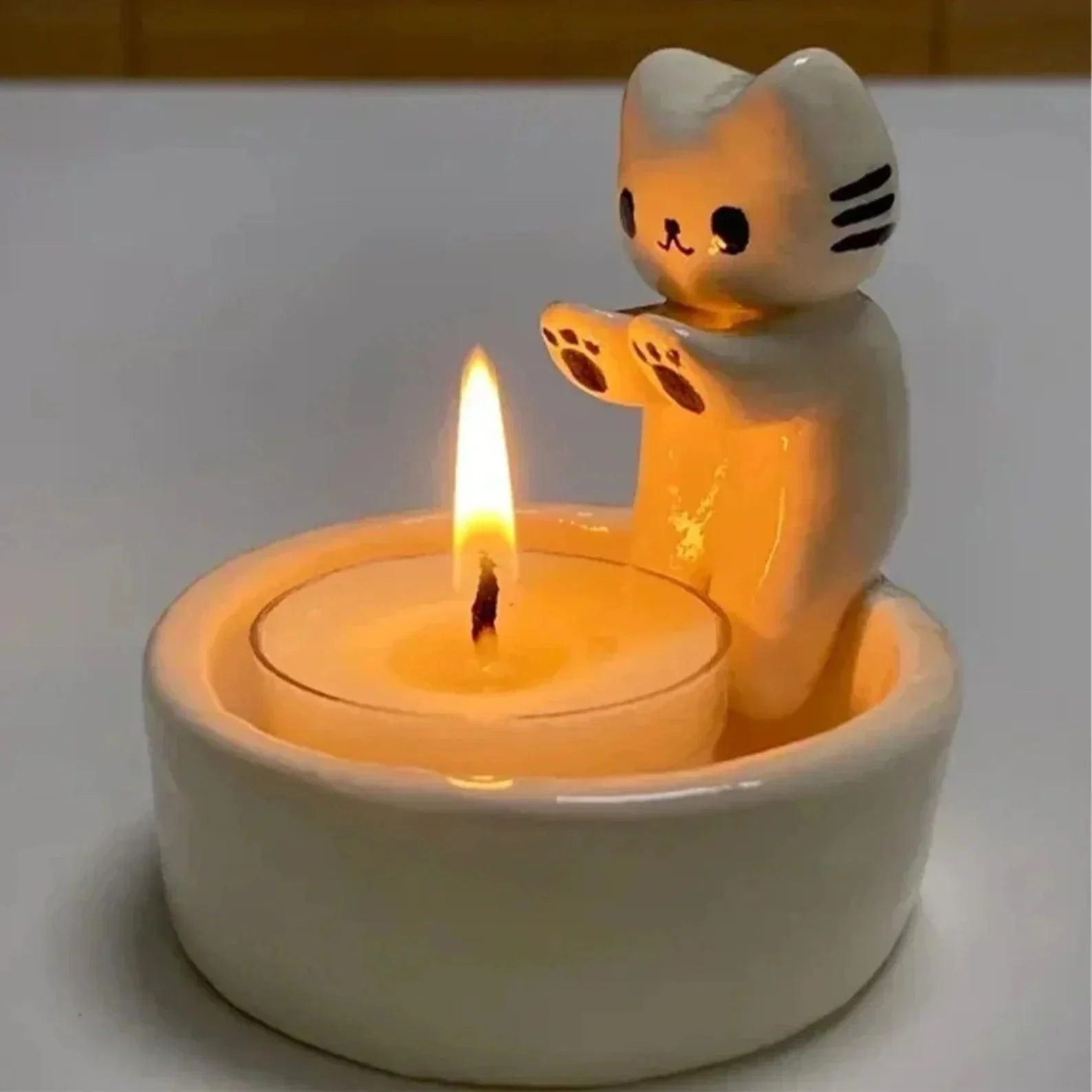 Cute Cat Candle Holder -  - #tag1#