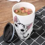 Cute Cat Ceramic Coffee Mug Large Capacity