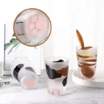 Cute Cat Paw Glass Cup tag1