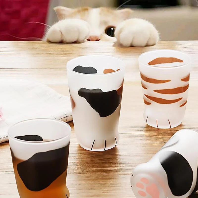 Cute Cat Paw Glass Cup -  - #tag1#