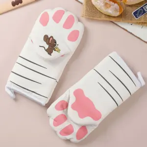 Cute Cat Paw Oven Mitts Gloves