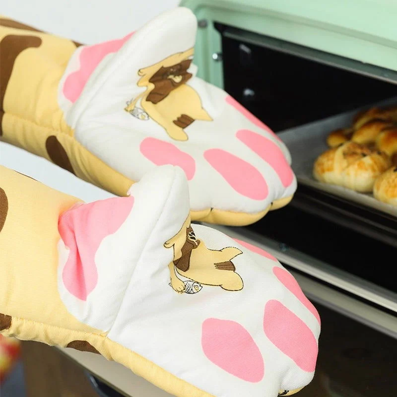 Cute Cat Paw Oven Mitts Gloves -  - #tag1#