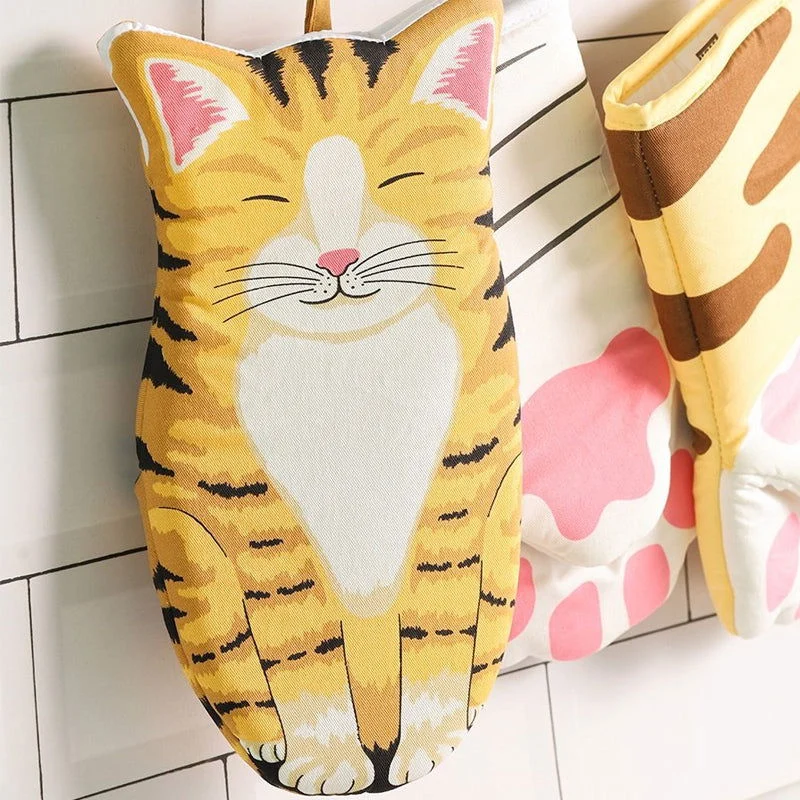 Cute Cat Paw Oven Mitts Gloves -  - #tag1#